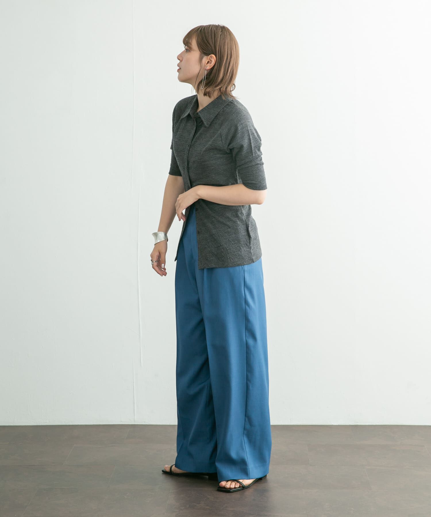  「ジャガードポロカーディガン」|カーディガン|