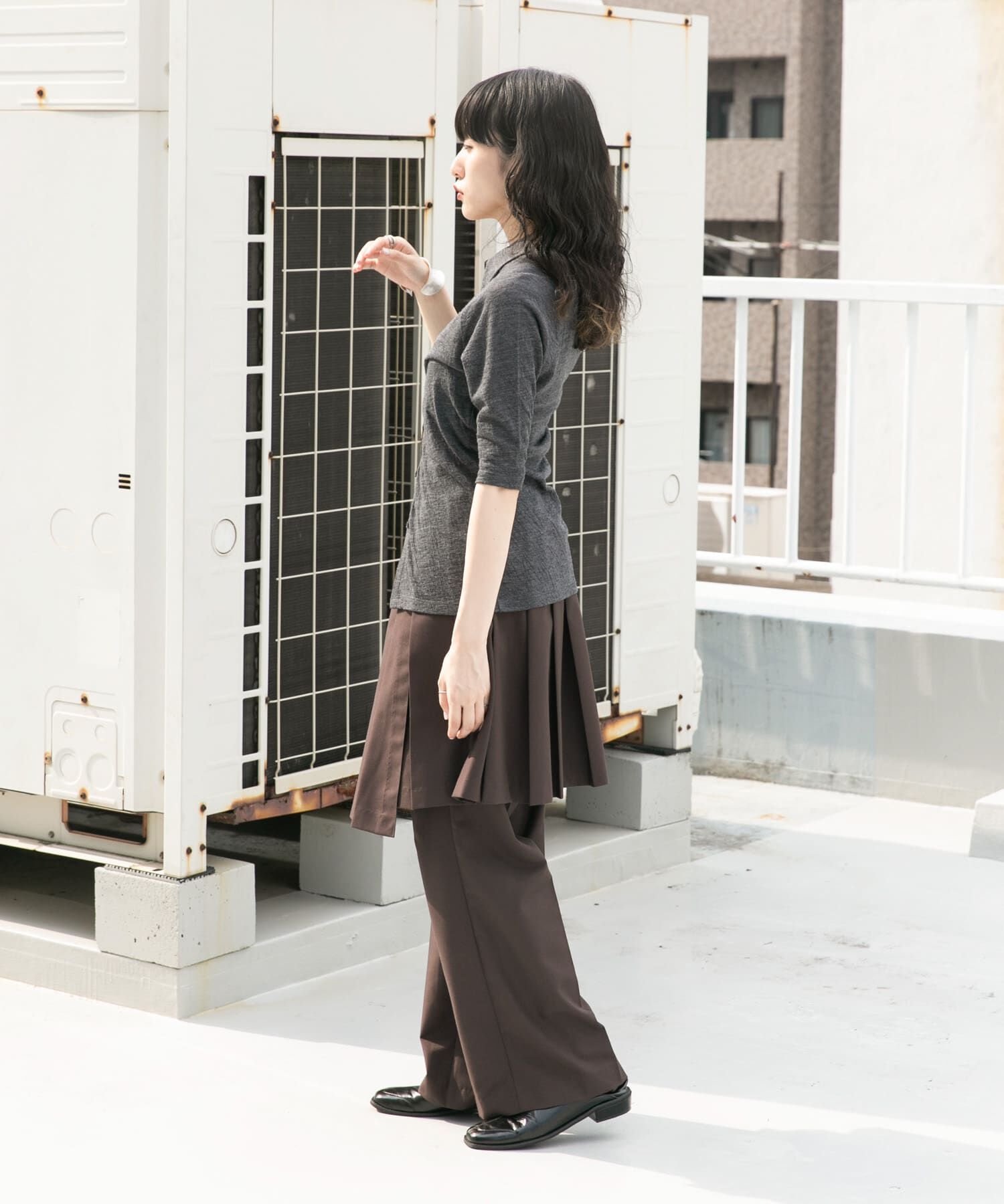  「ジャガードポロカーディガン」|カーディガン|