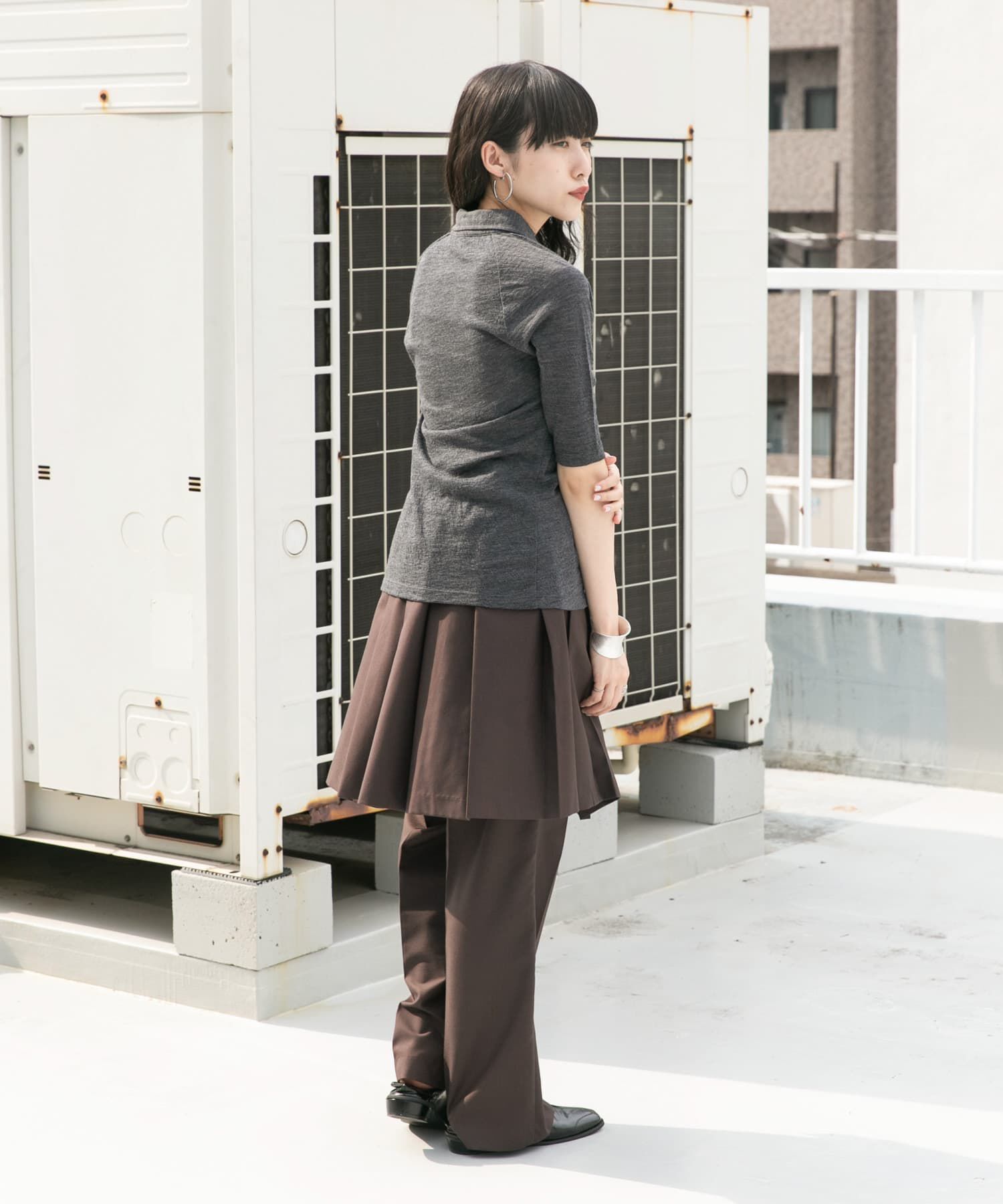  「ジャガードポロカーディガン」|カーディガン|