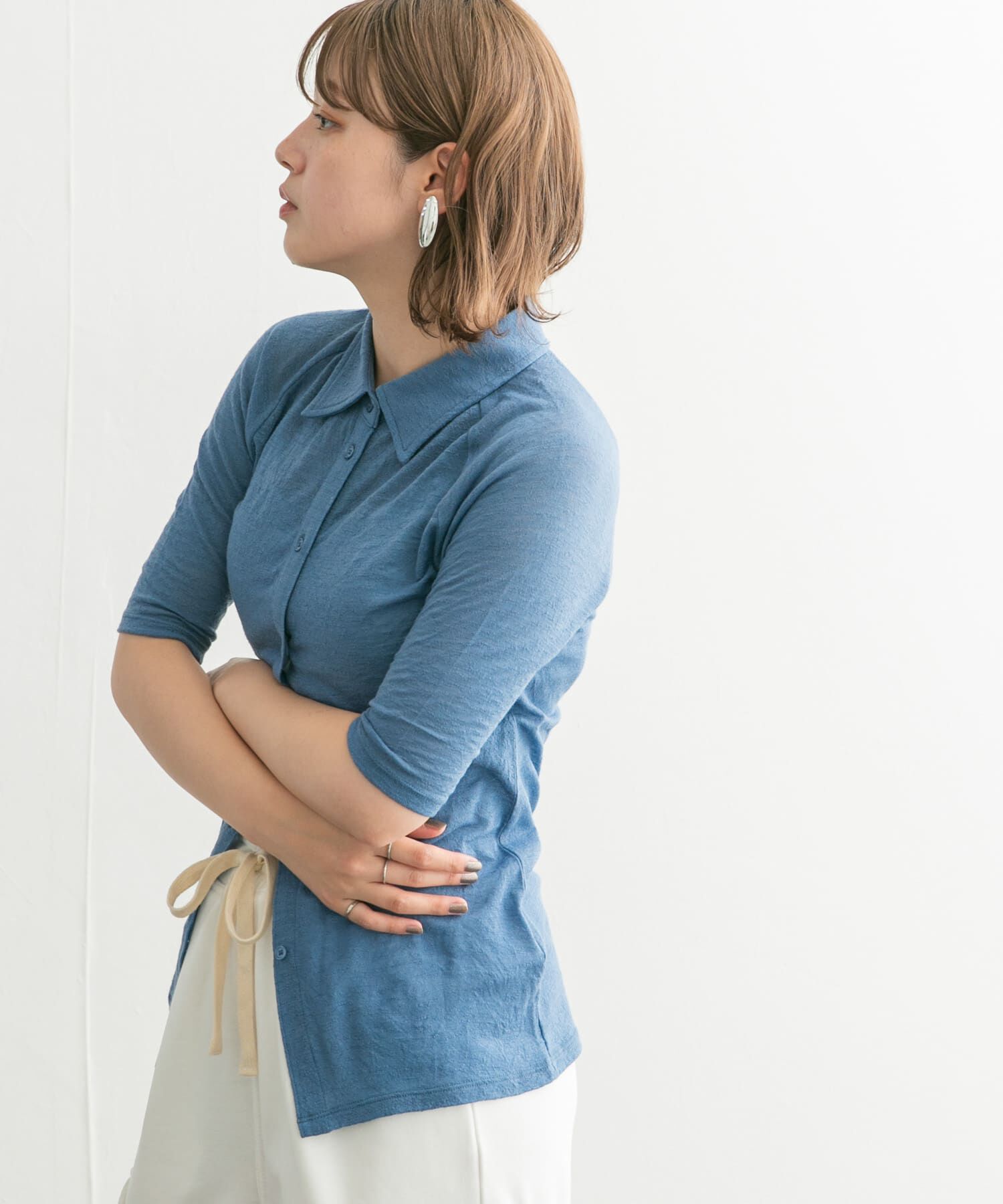  「ジャガードポロカーディガン」|カーディガン|