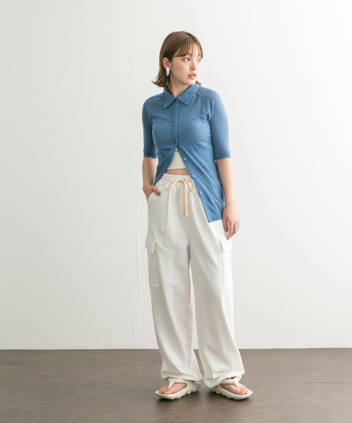  「ジャガードポロカーディガン」|カーディガン|