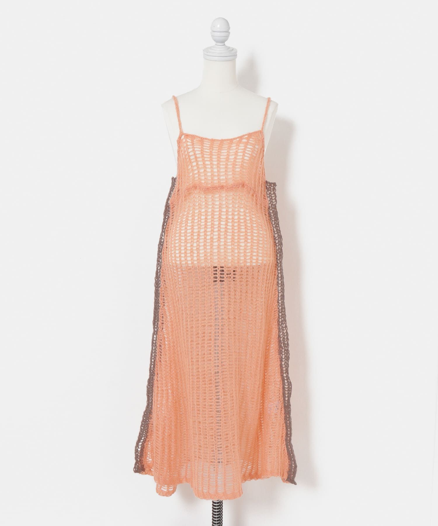  「シースルーモヘヤキャミドレス&there4;」|ワンピース|ピンク