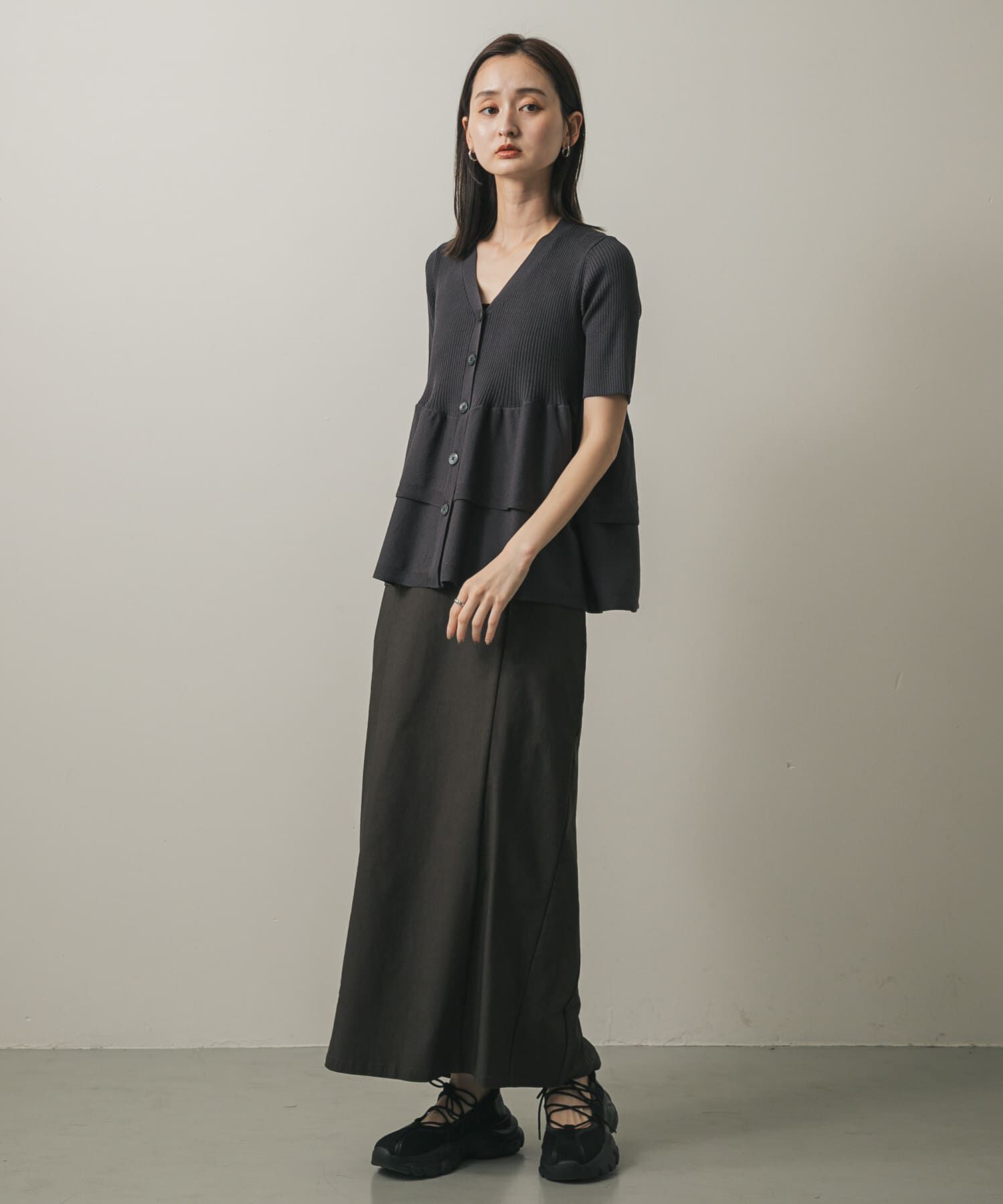 SENSE OF PLACE by URBAN RESEARCH「『WEB限定』ペプラムカーディガン(半袖)」|カーディガン|