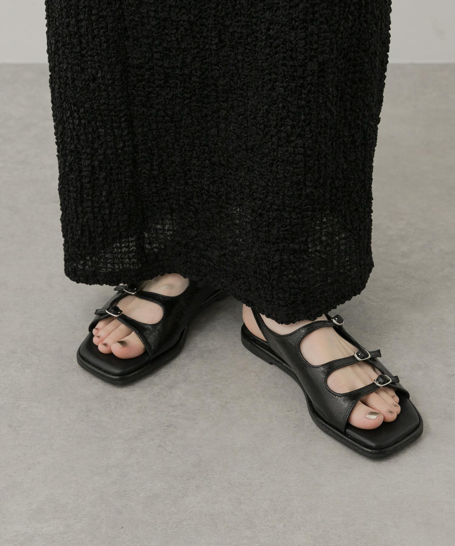 SENSE OF PLACE by URBAN RESEARCH「スクエアトゥベルトサンダル」|サンダル|