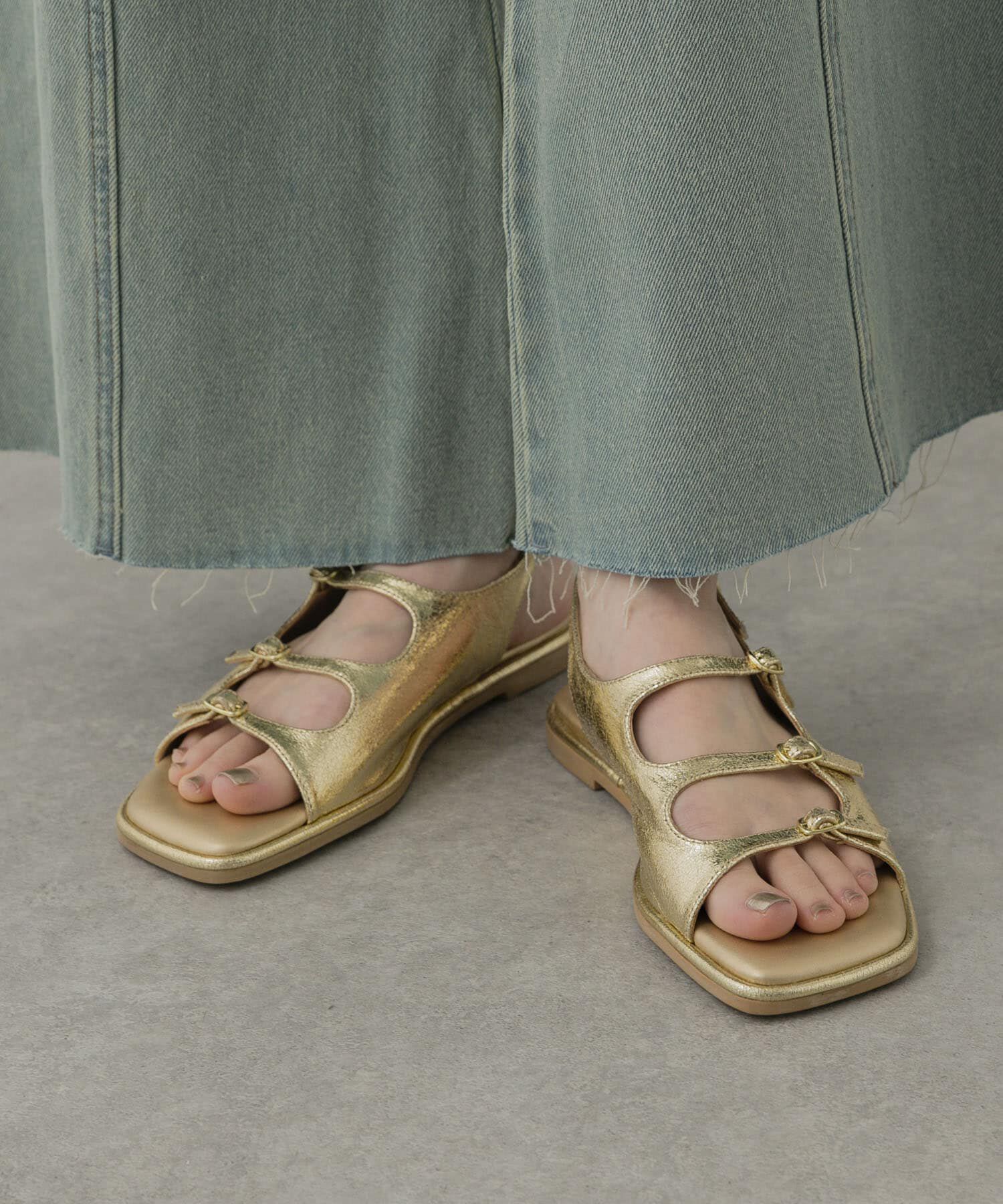 SENSE OF PLACE by URBAN RESEARCH「スクエアトゥベルトサンダル」|サンダル|