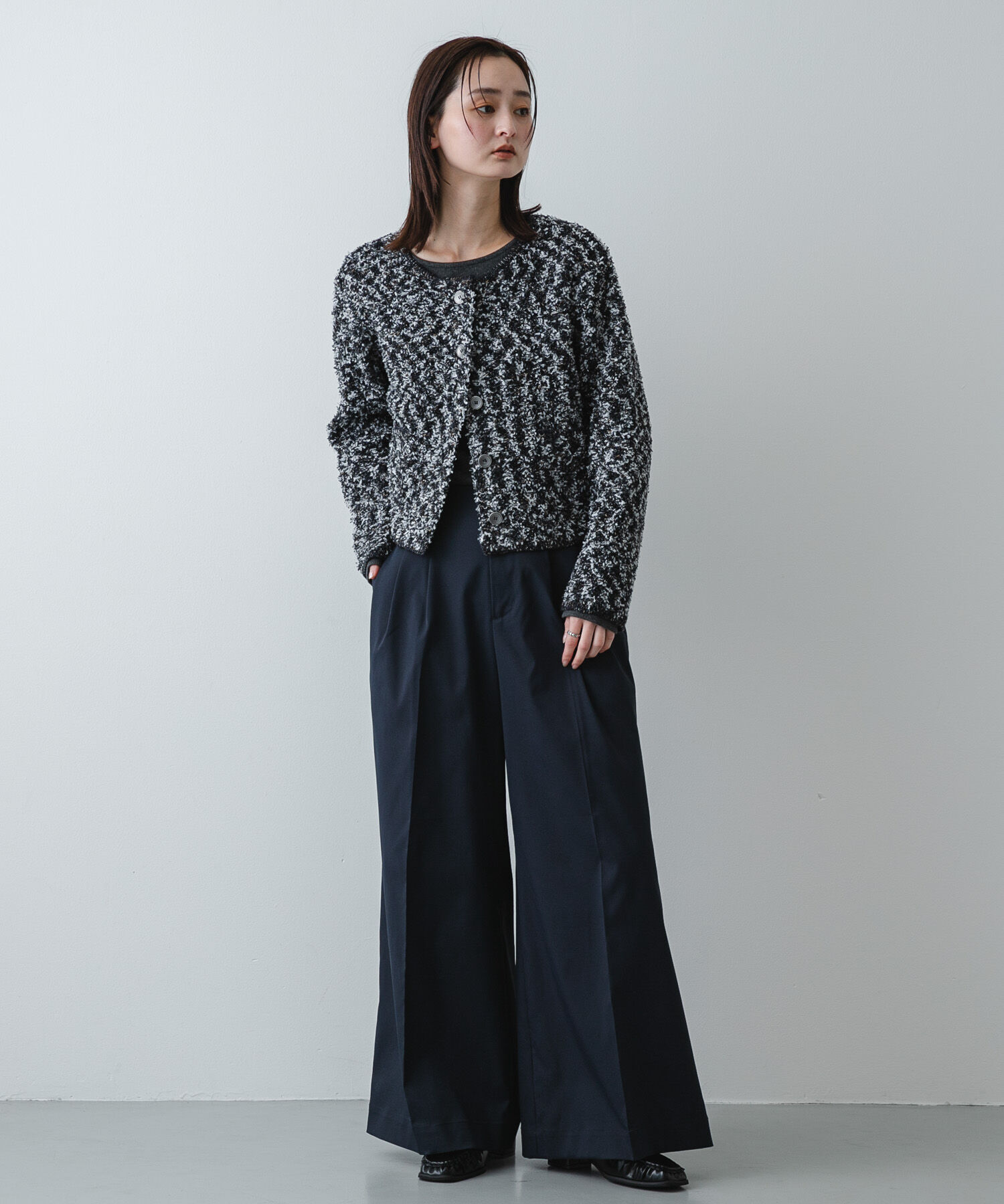 SENSE OF PLACE by URBAN RESEARCH「『洗濯可』ミックスツイードカーディガン」|カーディガン|