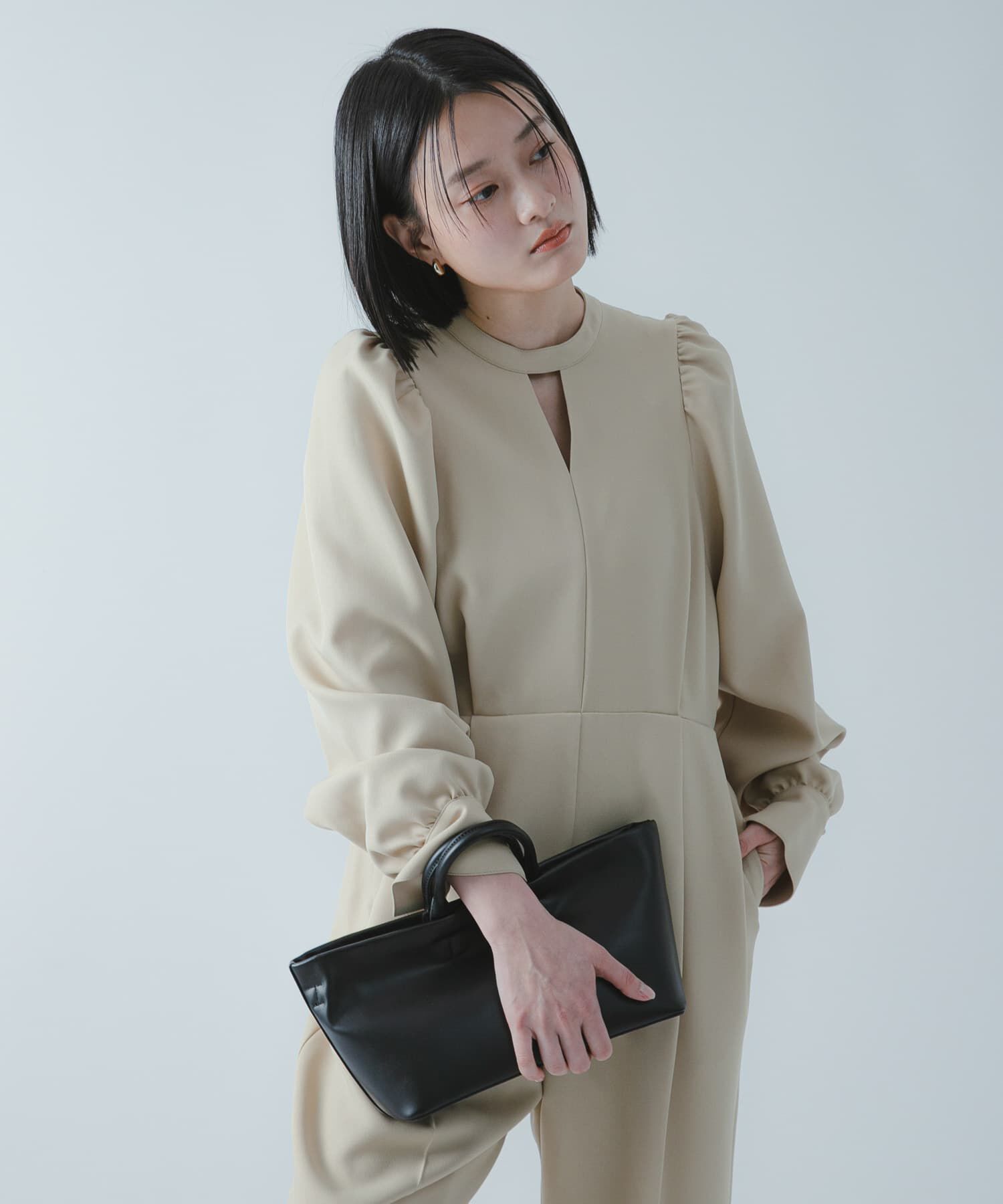 SENSE OF PLACE by URBAN RESEARCH「『撥水/防花粉』SKINProofパフショルダーオールインワン」|ワンピース|