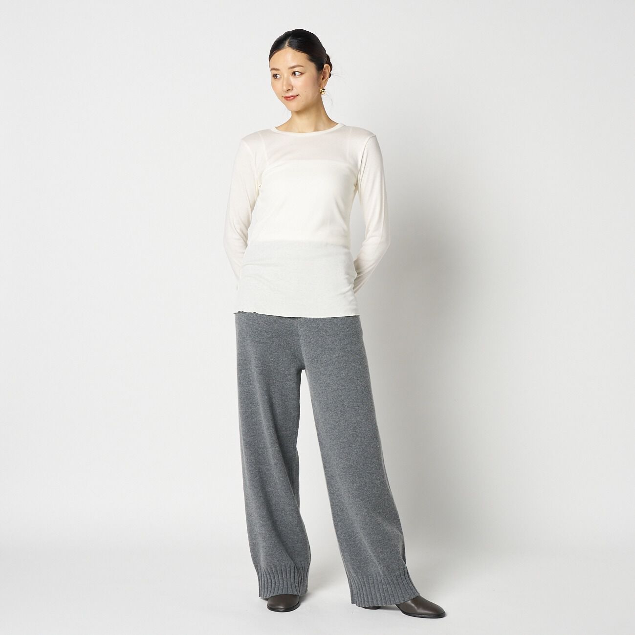 HELIOPOLE「HELIOPOLE 【smooth skin series】CASHCOTTON CREW」|Tシャツ・カットソー|