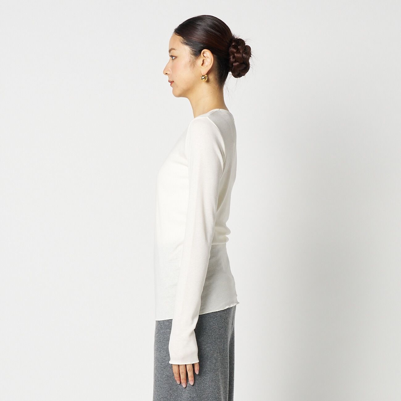 HELIOPOLE「HELIOPOLE 【smooth skin series】CASHCOTTON CREW」|Tシャツ・カットソー|