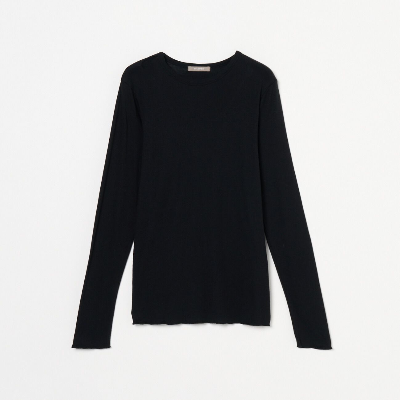 HELIOPOLE「HELIOPOLE 【smooth skin series】CASHCOTTON CREW」|Tシャツ・カットソー|ブラック