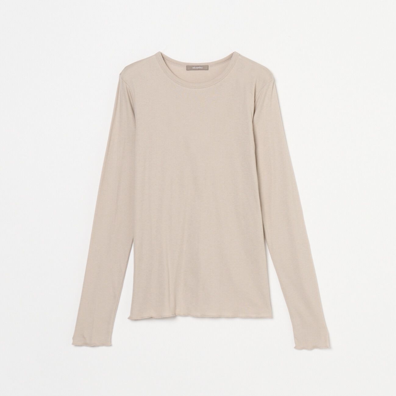 HELIOPOLE「HELIOPOLE 【smooth skin series】CASHCOTTON CREW」|Tシャツ・カットソー|ベージュ