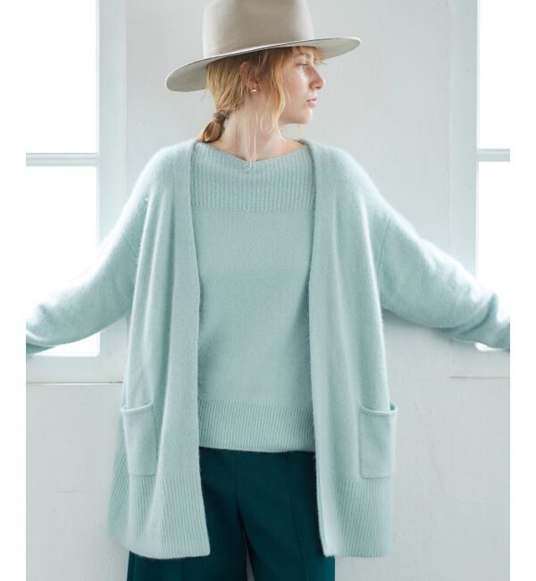 le.coeur blanc「FOX混ガウンカーディガン」|カーディガン|