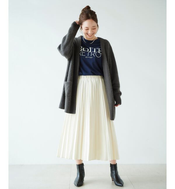 le.coeur blanc「FOX混ガウンカーディガン」|カーディガン|