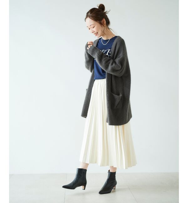 le.coeur blanc「FOX混ガウンカーディガン」|カーディガン|