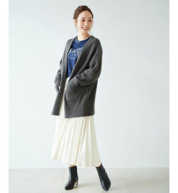 le.coeur blanc「FOX混ガウンカーディガン」|カーディガン|