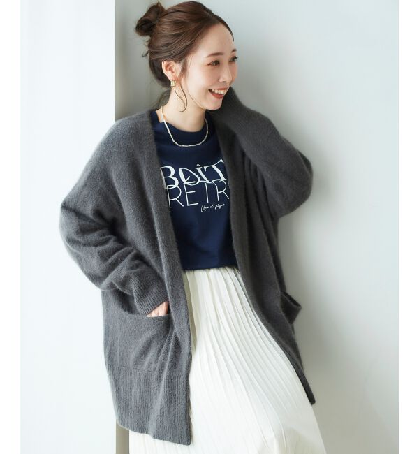 le.coeur blanc「FOX混ガウンカーディガン」|カーディガン|