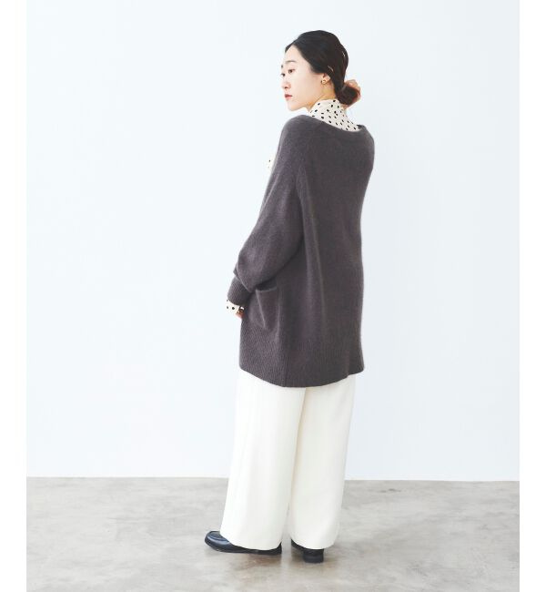 le.coeur blanc「FOX混ガウンカーディガン」|カーディガン|