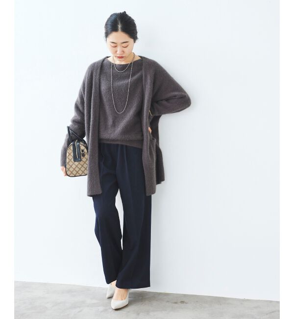 le.coeur blanc「FOX混ガウンカーディガン」|カーディガン|