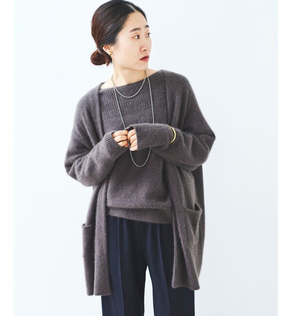 le.coeur blanc「FOX混ガウンカーディガン」|カーディガン|