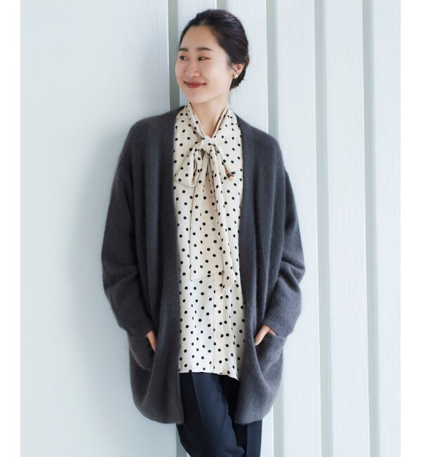 le.coeur blanc「FOX混ガウンカーディガン」|カーディガン|