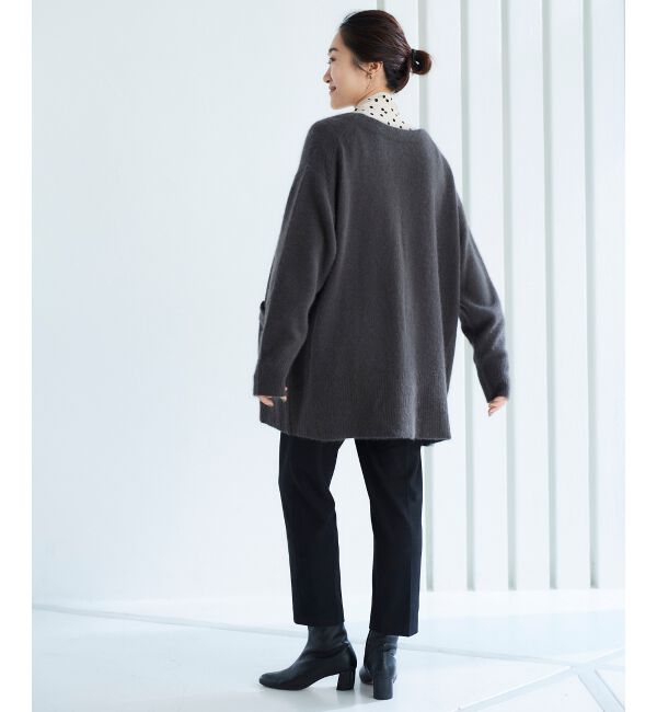 le.coeur blanc「FOX混ガウンカーディガン」|カーディガン|