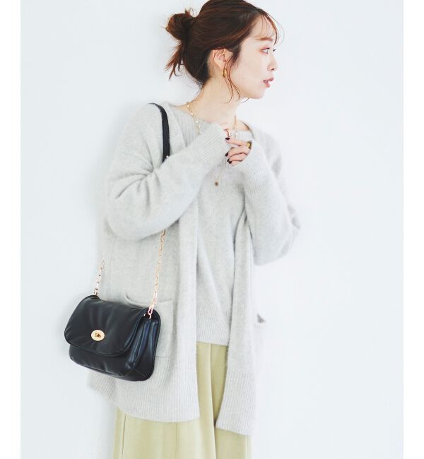 le.coeur blanc「FOX混ガウンカーディガン」|カーディガン|