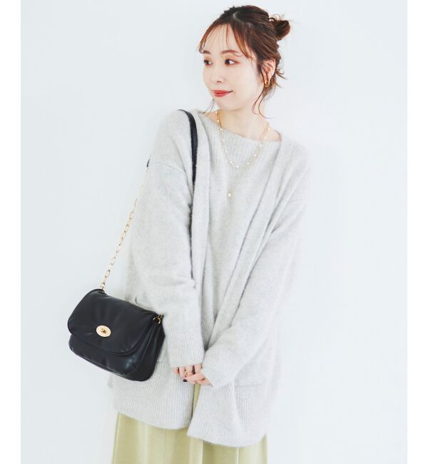 le.coeur blanc「FOX混ガウンカーディガン」|カーディガン|