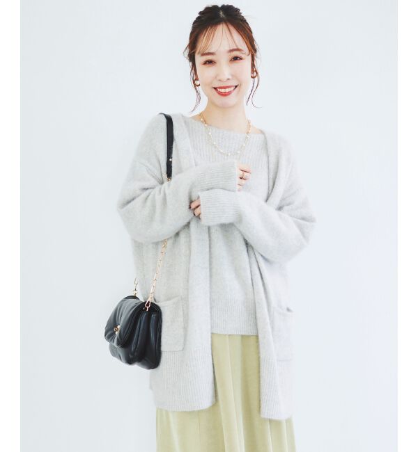 le.coeur blanc「FOX混ガウンカーディガン」|カーディガン|