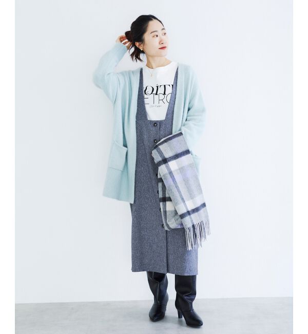 le.coeur blanc「FOX混ガウンカーディガン」|カーディガン|