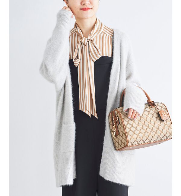 le.coeur blanc「FOX混ガウンカーディガン」|カーディガン|