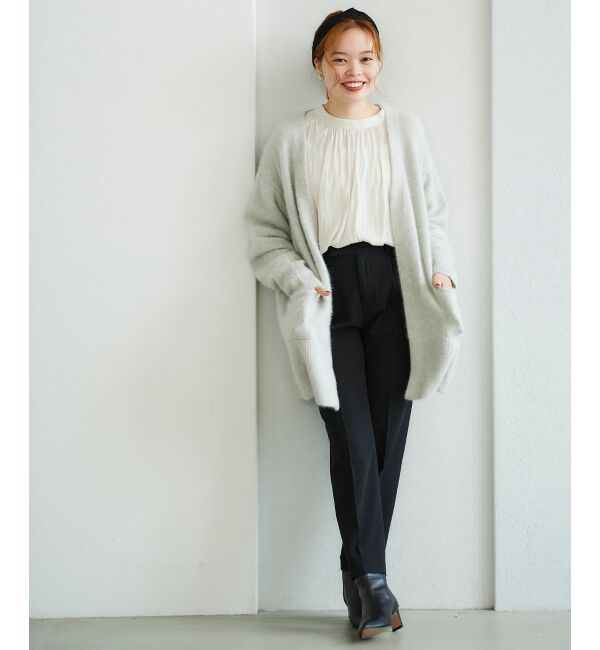 le.coeur blanc「FOX混ガウンカーディガン」|カーディガン|