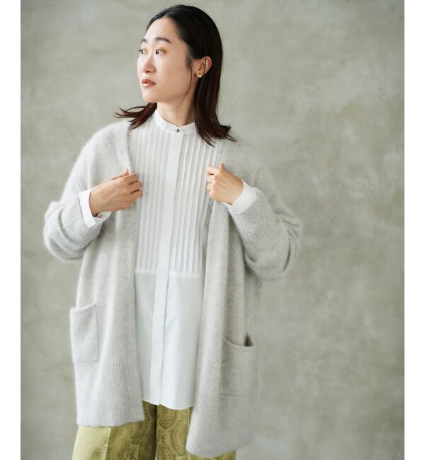 le.coeur blanc「FOX混ガウンカーディガン」|カーディガン|