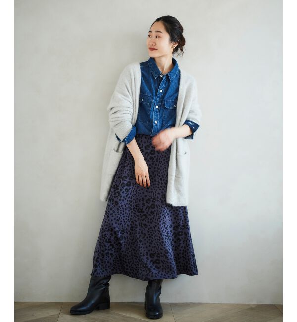 le.coeur blanc「FOX混ガウンカーディガン」|カーディガン|