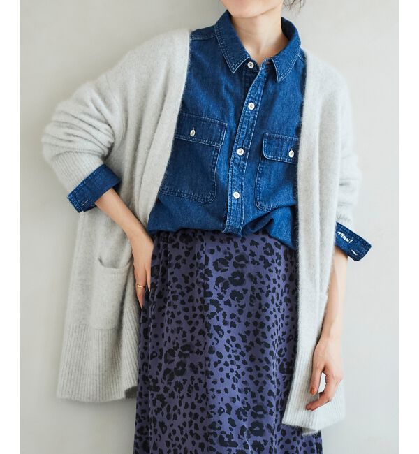 le.coeur blanc「FOX混ガウンカーディガン」|カーディガン|