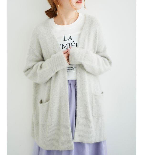 le.coeur blanc「FOX混ガウンカーディガン」|カーディガン|