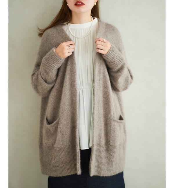le.coeur blanc「FOX混ガウンカーディガン」|カーディガン|