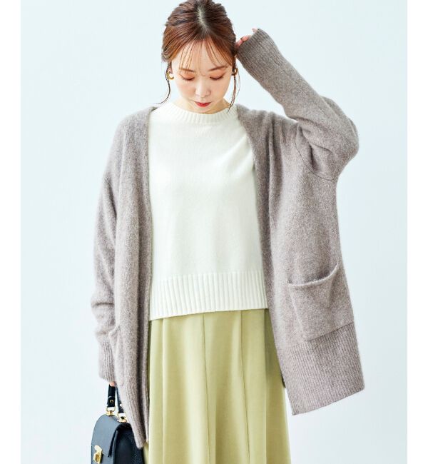 le.coeur blanc「FOX混ガウンカーディガン」|カーディガン|