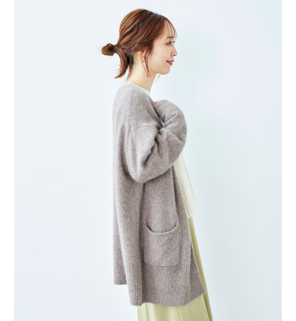le.coeur blanc「FOX混ガウンカーディガン」|カーディガン|