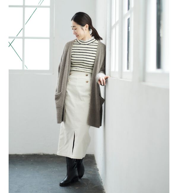 le.coeur blanc「FOX混ガウンカーディガン」|カーディガン|