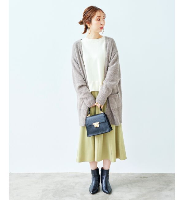 le.coeur blanc「FOX混ガウンカーディガン」|カーディガン|