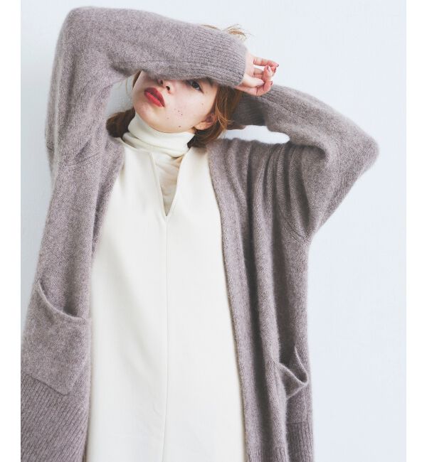 le.coeur blanc「FOX混ガウンカーディガン」|カーディガン|