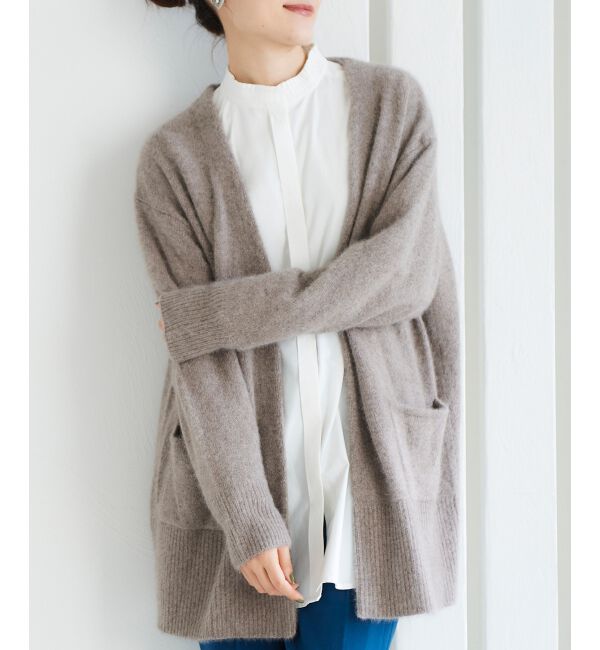 le.coeur blanc「FOX混ガウンカーディガン」|カーディガン|