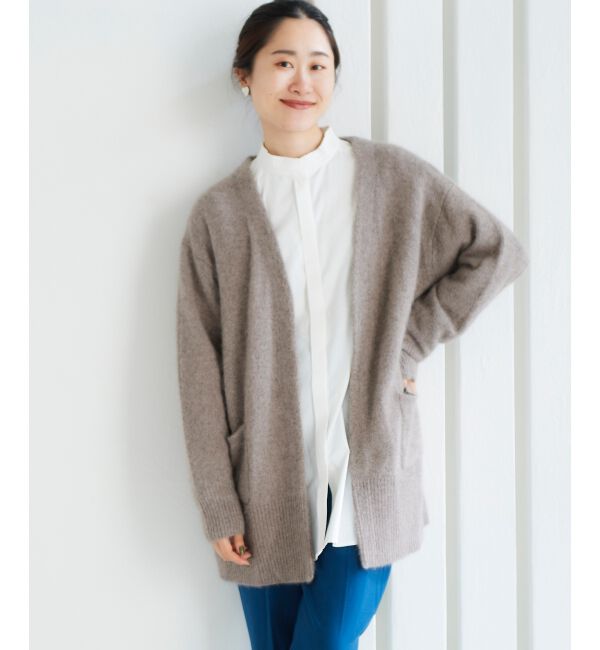 le.coeur blanc「FOX混ガウンカーディガン」|カーディガン|