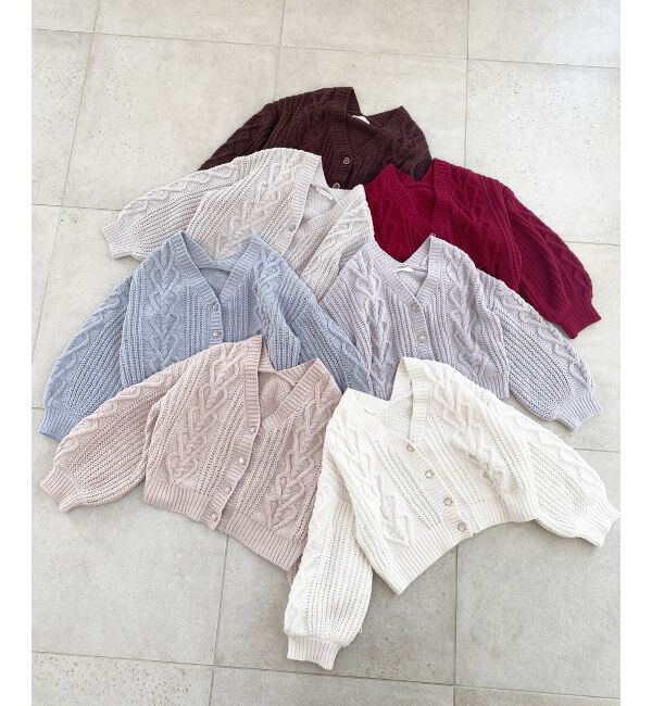 MAJESTICLEGON「ハートマシュマロモールカーディガン」|カーディガン|