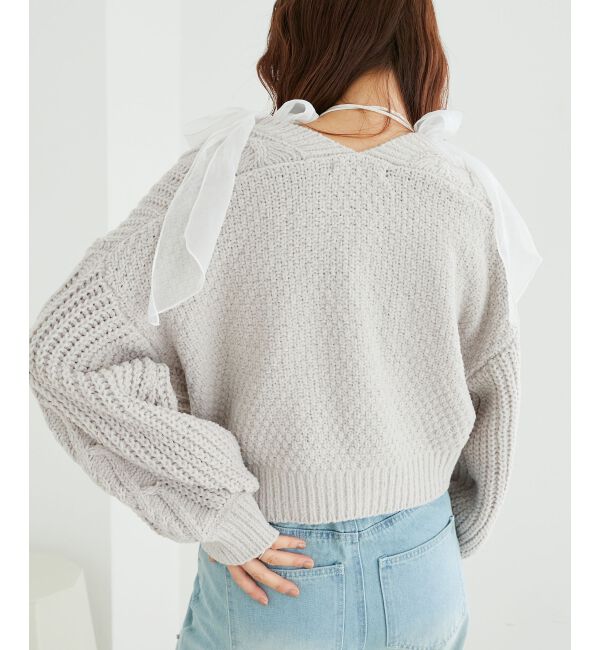 MAJESTICLEGON「ハートマシュマロモールカーディガン」|カーディガン|