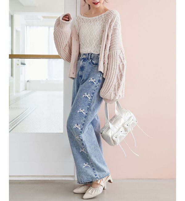 MAJESTICLEGON「ハートマシュマロモールカーディガン」|カーディガン|