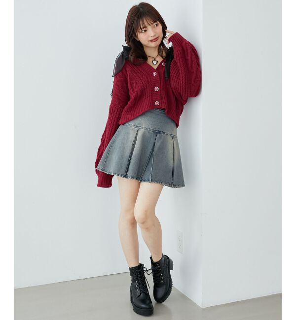 MAJESTICLEGON「ハートマシュマロモールカーディガン」|カーディガン|