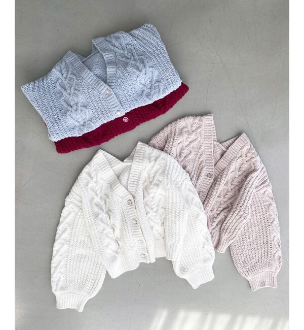 MAJESTICLEGON「ハートマシュマロモールカーディガン」|カーディガン|