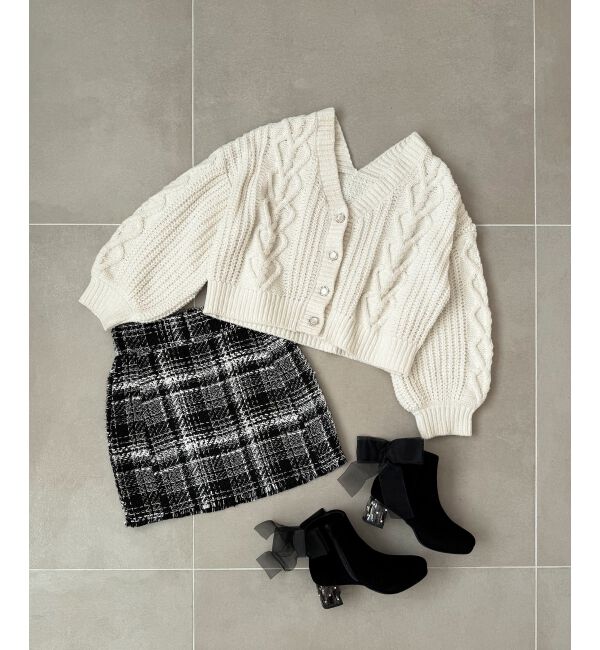 MAJESTICLEGON「ハートマシュマロモールカーディガン」|カーディガン|