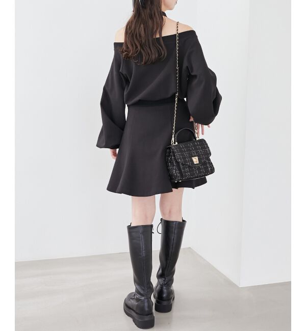 MAJESTICLEGON「フラワーチョーカー付きスウェットワンピ」|ワンピース|